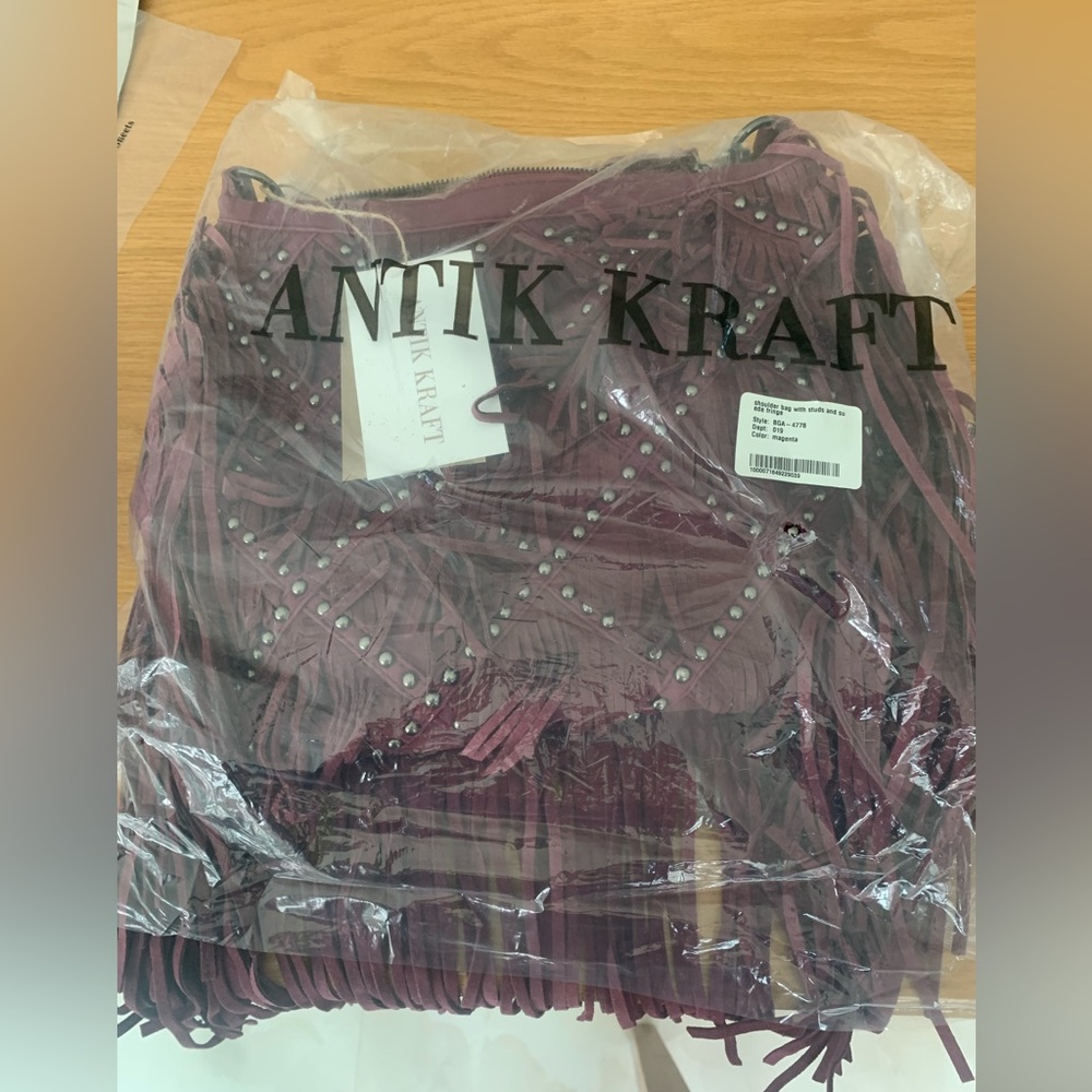 Antik Kraft Shoulder Bag with Fringe